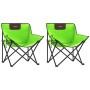 Sillas de camping con bolsillo plegables 2 unidades verde de , Sillas de jardín - Ref: Foro24-366552, Precio: 59,74 €