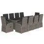Garten-Essgruppe 11-teilig mit grauen Polstern aus synthetischem Rattan von , Gartensets - Ref: Foro24-3277601, Preis: 1,00 €...