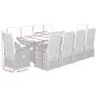 Garten-Essgruppe 11-teilig mit grauen Polstern aus synthetischem Rattan von , Gartensets - Ref: Foro24-3277601, Preis: 1,00 €...
