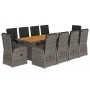 11-piece garden dining set with gray synthetic rattan cushions by , Garden sets - Ref: Foro24-3277615, Price: 1,00 €, Discoun...
