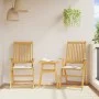 Square garden seat cushions 2 pcs cream 45x45x2 cm by , Cushions for chairs and sofas - Ref: Foro24-847725, Price: 15,13 €, D...