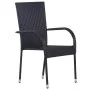 Stackable garden chairs 6 units black synthetic rattan by vidaXL, Garden chairs - Ref: Foro24-310087, Price: 306,46 €, Discou...