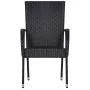 Stackable garden chairs 6 units black synthetic rattan by vidaXL, Garden chairs - Ref: Foro24-310087, Price: 306,46 €, Discou...