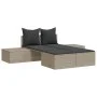 Doppel-Liegestuhl mit hellgrauen synthetischen Rattan-Kissen. von , Liegen - Ref: Foro24-368394, Preis: 291,80 €, Rabatt: %