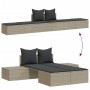 Doppel-Liegestuhl mit hellgrauen synthetischen Rattan-Kissen. von , Liegen - Ref: Foro24-368394, Preis: 297,16 €, Rabatt: %