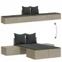 Doppel-Liegestuhl mit hellgrauen synthetischen Rattan-Kissen. von , Liegen - Ref: Foro24-368394, Preis: 291,80 €, Rabatt: %