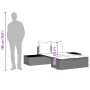 Doppel-Liegestuhl mit hellgrauen synthetischen Rattan-Kissen. von , Liegen - Ref: Foro24-368394, Preis: 297,16 €, Rabatt: %