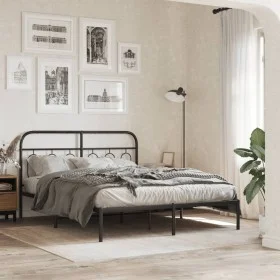 Schwarzes Metallkopfteil 137 cm von , Kopf- und Fußteile - Ref: Foro24-377149, Preis: 45,88 €, Rabatt: %