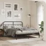 Cabecero de metal negro 137 cm de , Cabeceros y pies de cama - Ref: Foro24-377149, Precio: 45,86 €, Descuento: %