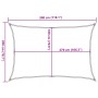 Rectangular light gray HDPE sail shade 160 g/m² 2x3 m by , Umbrellas - Ref: Foro24-4001974, Price: 22,57 €, Discount: %