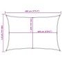 Rectangular light gray HDPE sail shade 160 g/m² 3.5x4.5 m by , Umbrellas - Ref: Foro24-4001988, Price: 43,64 €, Discount: %