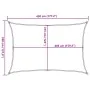 Rectangular light gray HDPE sail shade 160 g/m² 3.5x4.5 m by , Umbrellas - Ref: Foro24-4001988, Price: 39,85 €, Discount: %
