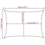Rectangular light gray HDPE sail shade 160 g/m² 6x8 m by , Umbrellas - Ref: Foro24-4001997, Price: 87,13 €, Discount: %