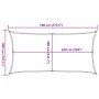 Rectangular HDPE sail shade in sand color, 160 g/m², 4x7 m. by , Umbrellas - Ref: Foro24-4002047, Price: 64,77 €, Discount: %