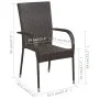 Stackable garden chairs 4 units brown synthetic rattan by vidaXL, Garden chairs - Ref: Foro24-310083, Price: 216,83 €, Discou...
