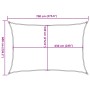 Rectangular HDPE sail shade in sand color, 160 g/m², 6x7 m. by , Umbrellas - Ref: Foro24-4002051, Price: 103,47 €, Discount: %