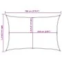 Rectangular HDPE sail shade in sand color, 160 g/m², 6x7 m. by , Umbrellas - Ref: Foro24-4002051, Price: 79,27 €, Discount: %