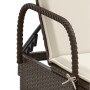 Liegestühle mit Kissen, 2 Stück, aus braunem synthetischem Rattan. von , Liegen - Ref: Foro24-3261435, Preis: 318,68 €, Rabat...