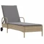 Liegestühle mit Kissen, 2 Stück, aus synthetischem Rattan in Beige. von , Liegen - Ref: Foro24-3261437, Preis: 333,37 €, Raba...