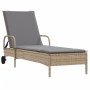 Liegestühle mit Kissen, 2 Stück, aus synthetischem Rattan in Beige. von , Liegen - Ref: Foro24-3261437, Preis: 332,85 €, Raba...