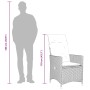 Gartenmöbel-Set 3-teilig aus synthetischem Rattan mit beigen Kissen von , Gartensets - Ref: Foro24-365655, Preis: 222,14 €, R...