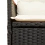 Small table and chairs with 3 black synthetic rattan cushions. by , Garden sets - Ref: Foro24-365657, Price: 259,18 €, Discou...