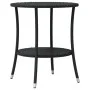 Small table and chairs with 3 black synthetic rattan cushions. by , Garden sets - Ref: Foro24-365657, Price: 259,18 €, Discou...