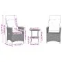 Small table and chairs with 3 black synthetic rattan cushions. by , Garden sets - Ref: Foro24-365657, Price: 259,18 €, Discou...