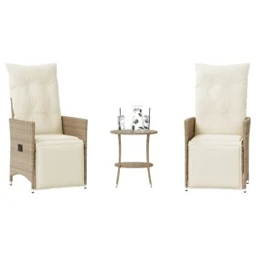 Gartenmöbel-Set 3-teilig aus synthetischem Rattan mit beigen Kissen von , Gartensets - Ref: Foro24-365676, Preis: 279,76 €, R...