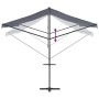 Free-standing awning, blue and white fabric and steel, 600x300 cm. by , Umbrellas - Ref: Foro24-368934, Price: 304,67 €, Disc...