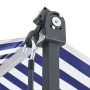 Free-standing awning, blue and white fabric and steel, 600x300 cm. by , Umbrellas - Ref: Foro24-368934, Price: 301,42 €, Disc...