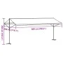 Free-standing awning, blue and white fabric and steel, 600x300 cm. by , Umbrellas - Ref: Foro24-368934, Price: 301,42 €, Disc...