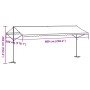 Toldo de pie tela y acero azul y blanco 600x300 cm de , Sombrillas - Ref: Foro24-368934, Precio: 332,88 €, Descuento: %