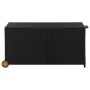 Caja de almacenaje de jardín ratán sintético negro 120x65x61 cm de vidaXL, Cajas de almacenaje para exteriores - Ref: Foro24-...