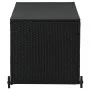 Schwarze Garten-Aufbewahrungsbox aus synthetischem Rattan, 120 x 65 x 61 cm von vidaXL, Aufbewahrungsboxen für den Außenberei...