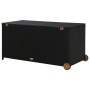 Caja de almacenaje de jardín ratán sintético negro 120x65x61 cm de vidaXL, Cajas de almacenaje para exteriores - Ref: Foro24-...