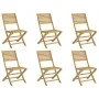 Folding garden chairs 6 pcs acacia wood 48.5x61.5x87 cm by , Garden chairs - Ref: Foro24-3214228, Price: 297,42 €, Discount: %