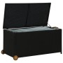 Caja de almacenaje de jardín ratán sintético negro 120x65x61 cm de vidaXL, Cajas de almacenaje para exteriores - Ref: Foro24-...