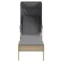 Liegestühle mit Sonnendach und Tisch 2 Stück in synthetischem Rattan in Beige von , Liegen - Ref: Foro24-3261572, Preis: 400,...