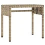 Liegestühle mit Sonnendach und Tisch 2 Stück in synthetischem Rattan in Beige von , Liegen - Ref: Foro24-3261572, Preis: 400,...