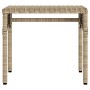 2 synthetic rattan sun loungers with canopy and table in beige color. by , Loungers - Ref: Foro24-3261572, Price: 367,84 €, D...