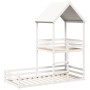 Bett mit massivem Dach aus weißer Kiefer 90x190 cm von , Betten und Lattenroste - Ref: Foro24-3282397, Preis: 353,19 €, Rabat...