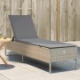 Liegestuhl mit beigem Kunststoff-Rattankissen von , Liegen - Ref: Foro24-4002722, Preis: 155,24 €, Rabatt: %