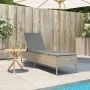 Sun lounger with beige synthetic rattan cushion by , Loungers - Ref: Foro24-4002722, Price: 152,02 €, Discount: %