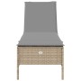 Liegestuhl mit beigem Kunststoff-Rattankissen von , Liegen - Ref: Foro24-4002722, Preis: 155,24 €, Rabatt: %