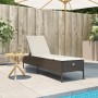 Liegestuhl mit braunem Kunststoff-Rattankissen von , Liegen - Ref: Foro24-4002720, Preis: 154,61 €, Rabatt: %