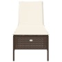 Liegestuhl mit braunem Kunststoff-Rattankissen von , Liegen - Ref: Foro24-4002720, Preis: 154,61 €, Rabatt: %