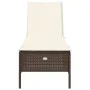 Lounger with brown synthetic rattan cushion by , Loungers - Ref: Foro24-4002720, Price: 151,77 €, Discount: %
