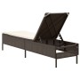 Liegestuhl mit braunem Kunststoff-Rattankissen von , Liegen - Ref: Foro24-4002720, Preis: 154,61 €, Rabatt: %