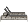 Sun loungers with small table, 2 units, synthetic gray rattan by , Loungers - Ref: Foro24-4002748, Price: 277,50 €, Discount: %
